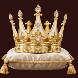 Gold crown on cushion — Slota