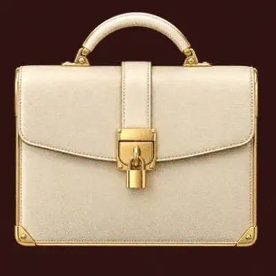 Locked leather briefcase — Slota