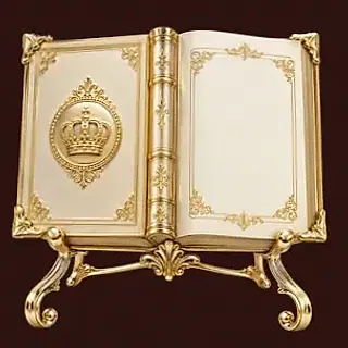Ornate open book — Slota