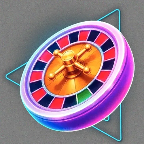 Neon roulette wheel